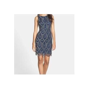 Pisarro Nights Beaded Blue Dress